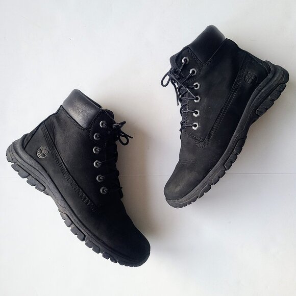 Timberland Black Leather Lace Up Combat Boots EU Size 38 - Picture 1 of 11